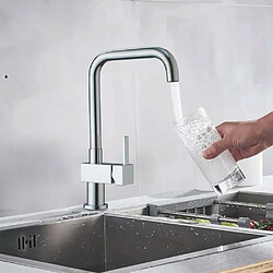 Robinet de cuisine Mitigeur d’évier chromé en laiton