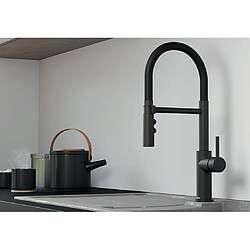 Mitigeur avec douchette noir mat - 525793 - BLANCO pas cher