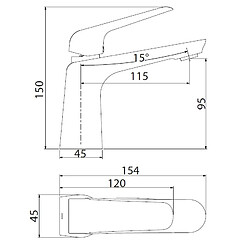 Mitigeur de lavabo - Chrome