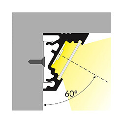 Ledkia Profilé aluminium angle variable pour ruban LED