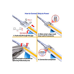 Ledkia Connecteur HIPPO Mini câblé pour ruban LED COB