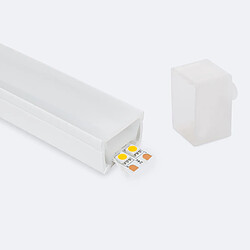 Ledkia Tube silicone LED flex encastré pour ruban jusqu’à 16 mm - 2 m