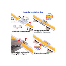 Ledkia Connecteur HIPPO Mini pour jonction ruban LED COB 8 mm