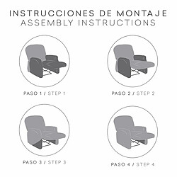 Eysa Housse de Fauteuil PREMIUM JAZ Gris 80 x 120 x 110 cm pas cher