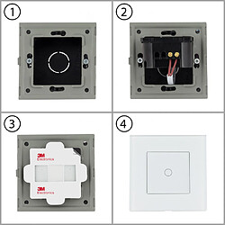 Acheter Ledkia Interrupteur tactile triple - Noir