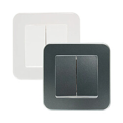 Ledkia Interrupteur Double Classic - Argent