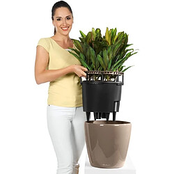 Pot de fleurs rond plastique - Noir pas cher