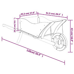 vidaXL Jardinière brouette 364229 pas cher