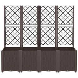 Avis VidaXL Jardinière à Treillis 160 cm - Marron