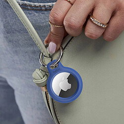Avis Belkin Coque avec anneau métallique Twist and Lock pour Apple AirTag - Bleu