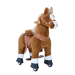 PonyCycle Poney Marron Sabot Blanc
