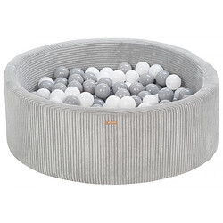 Velinda Piscine à balles 90 cm gris