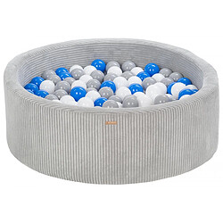 Velinda Piscine à Balles 90 cm Gris, Bleu