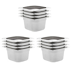 vidaXL Récipients Gastronorm Acier Inox