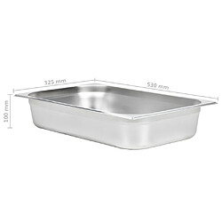 VIDAXL Gastronorm 4 pcs GN 1/1 100 mm pas cher