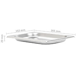 vidaXL Récipients Gastronorm 12 pcs pas cher