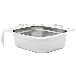 VIDAXL Gastronorm 4 pcs GN 1/2 100 mm pas cher