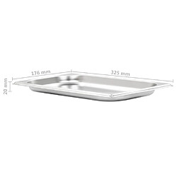 vidaXL Gastronorm 12 pcs pas cher