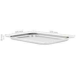 VIDAXL Gastronorm 4 pcs GN 1/1 20 mm pas cher