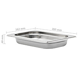 vidaXL Récipients Gastronorm 12 pcs GN 1/4 40 mm pas cher