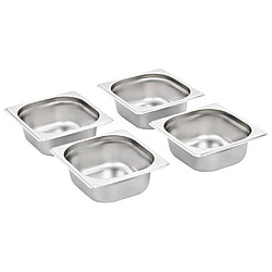 VidaXL Récipients Gastronorm 12pcs - Inox