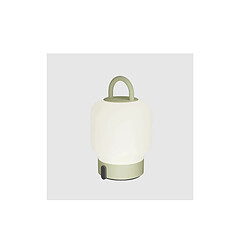 Lampe de table portable, dimmable et rechargeable via usb - verre opale, vert mousse - LOOME MOSS - Loome - KOODUU