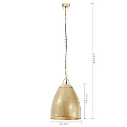 VidaXL Lampe Suspendue Laiton Rond 32 cm pas cher