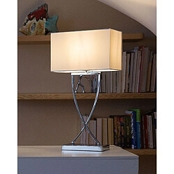 Beliani Lampe Yasuni - Blanc/Argent