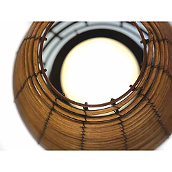 Lumisky Lampe de table sans fil rotin LED blanc chaud/blanc dimmable BOHEME H 25 cm pas cher