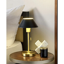 Beliani Lampe à poser Caparo - Noir-Doré