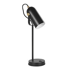 Beliani Lampe à poser TYRIA - Noir Lampe à poser - Style minimaliste - Métal noir - Abat-jour réglable - Hauteur 48 cm