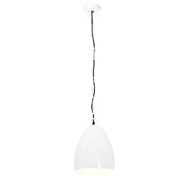 Avis vidaXL Lampe suspendue industrielle 32 cm - Blanc