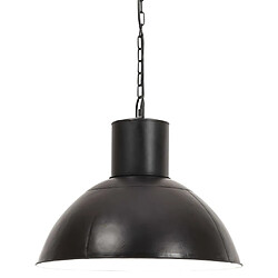 vidaXL Lampe suspendue - Noir Rond