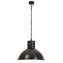 Avis vidaXL Lampe suspendue - Noir Rond
