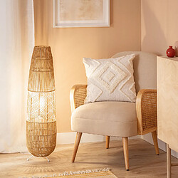 Ledkia Lampadaire Papier Tressé Satie - Naturel