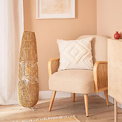 Ledkia Lampadaire Papier Tressé Satie - Naturel