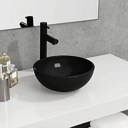 vidaXL Lavabo en verre trempé 300x120 mm - Noir