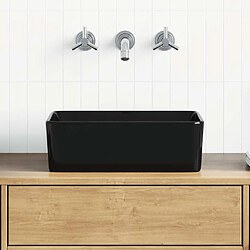 VidaXL Lavabo Rectangulaire - Céramique Noir
