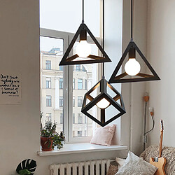 Avis Stoex Suspension industrielle 3 lampes - Noir
