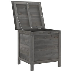 Avis vidaXL Boîte de rangement bois sapin massif - Anthracite