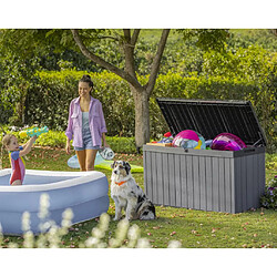 Keter Boîte de rangement Darwin 570 L Gris pas cher