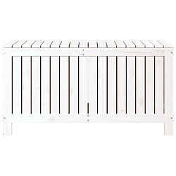Helloshop26 Coffre de jardin 115 cm - Blanc