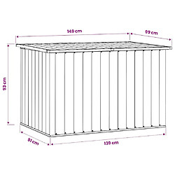 vidaXL Boîte de rangement Vert 149x99 cm pas cher
