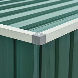 Helloshop26 Coffre de rangement jardin acier - Vert pas cher