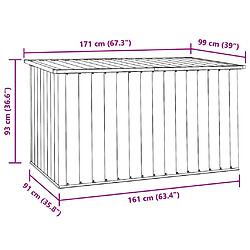 vidaXL Boîte de rangement jardin 171x99x93 cm - Anthracite pas cher