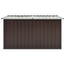 Helloshop26 Coffre de jardin en acier galvanisé - Marron - 171 x 99 x 93 cm
