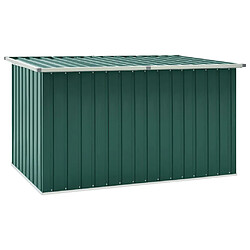 Helloshop26 Coffre de rangement jardin acier - Vert