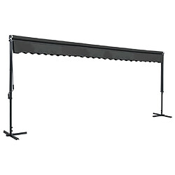 Helloshop26 Auvent sur pied 600 x 300 cm - Anthracite