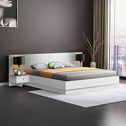 LLB LIVING LIFE BED LLB Lit Double Schwaz - Blanc