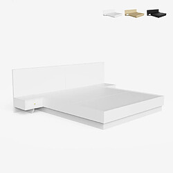 LLB LIVING LIFE BED LLB Lit Double Schwaz - Blanc
